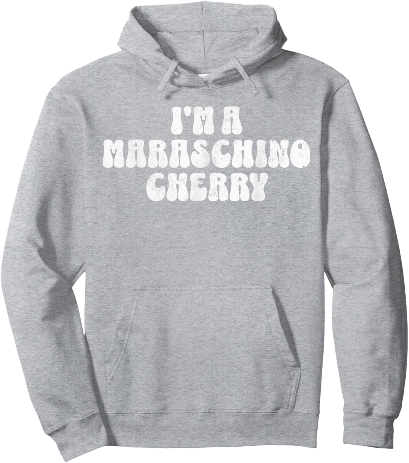 Funny Halloween I'm a Maraschino Cherry Retro Font Costume Hoodie - Hoodie | Ash