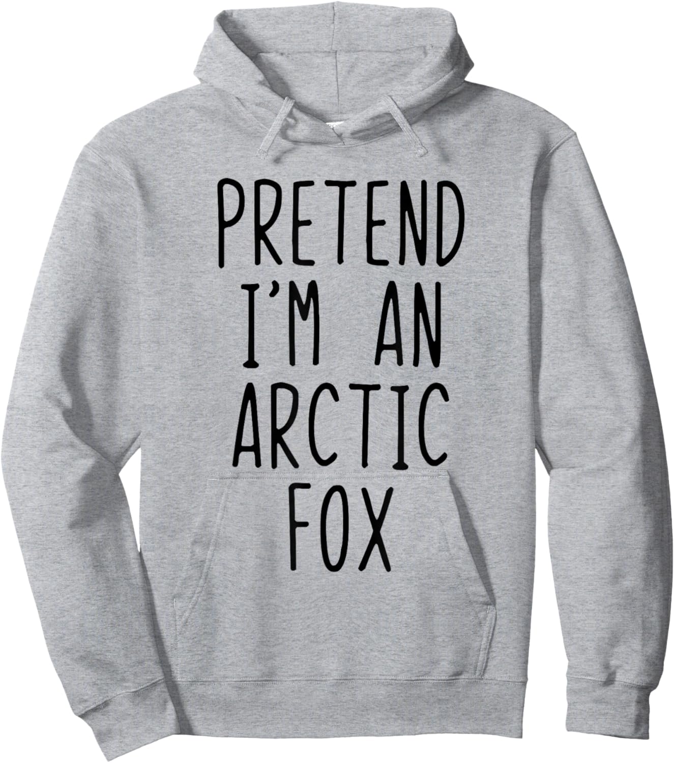 Pretend I'm An Arctic Fox Costume Halloween Lazy Adult Kids Hoodie - Hoodie | Ash