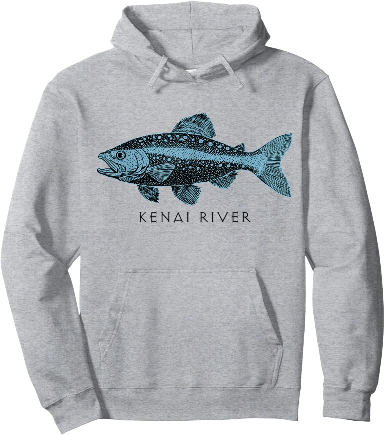 Kenai River Alaska Salmon Fish Art Fishing Kenai Peninsula Hoodie - Hoodie | Ash