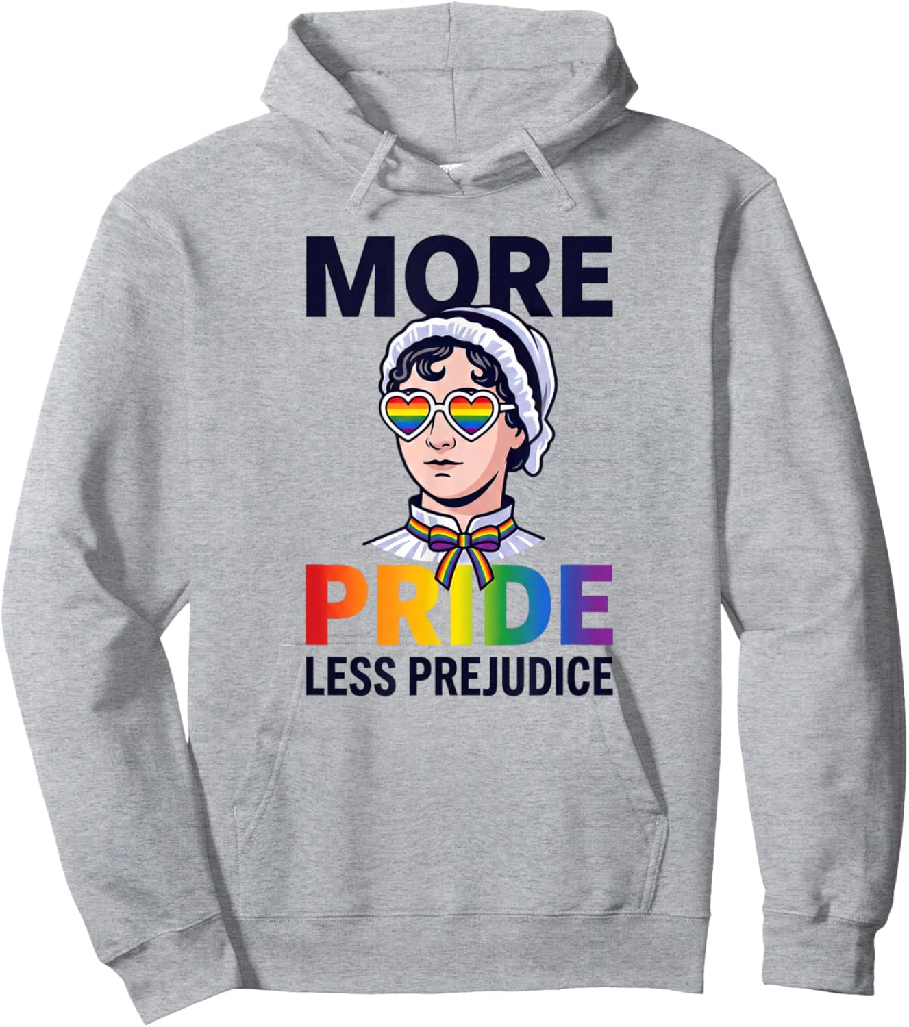 LGBT Gay Proud Ally Pride Month More Pride Less Prejudice Hoodie - Hoodie | Ash