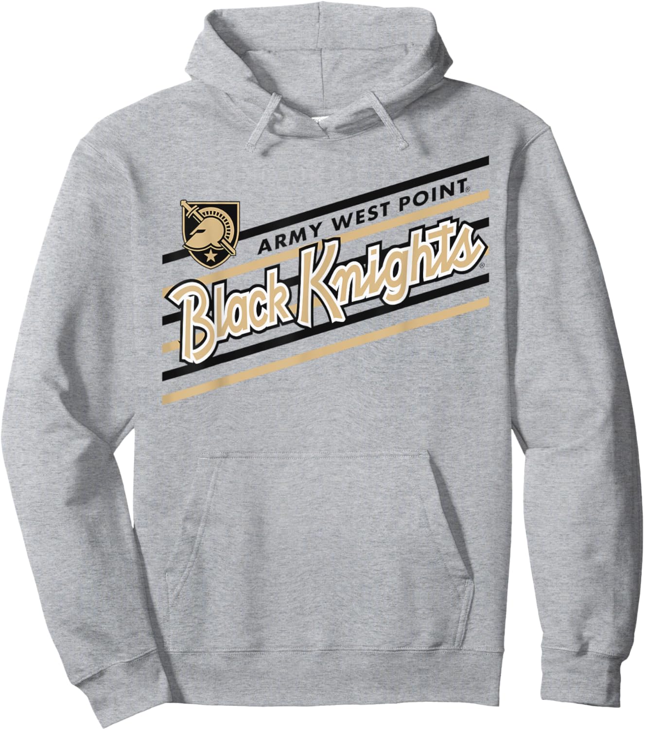 Army Black Knights Retro Performer Gray Officially Licensed Hoodie - Hoodie | Ash