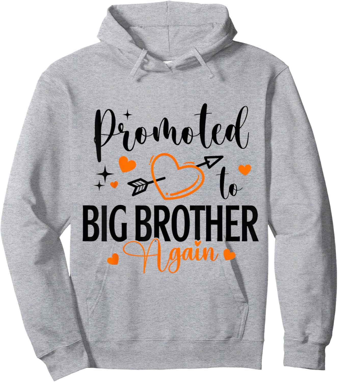 Promoted to Big Brother Again Arrow Hearts Hoodie - Hoodie | Ash