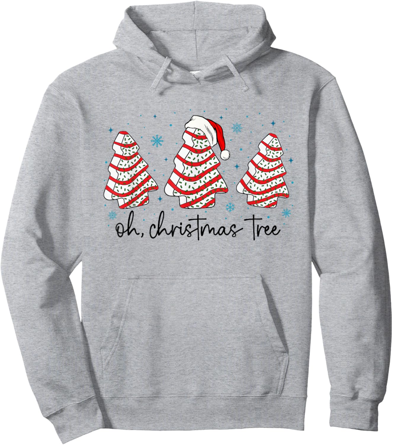 Oh Christmas Tree Cakes Debbie Becky Jen Cake Lovers Xmas Hoodie - Hoodie | Ash