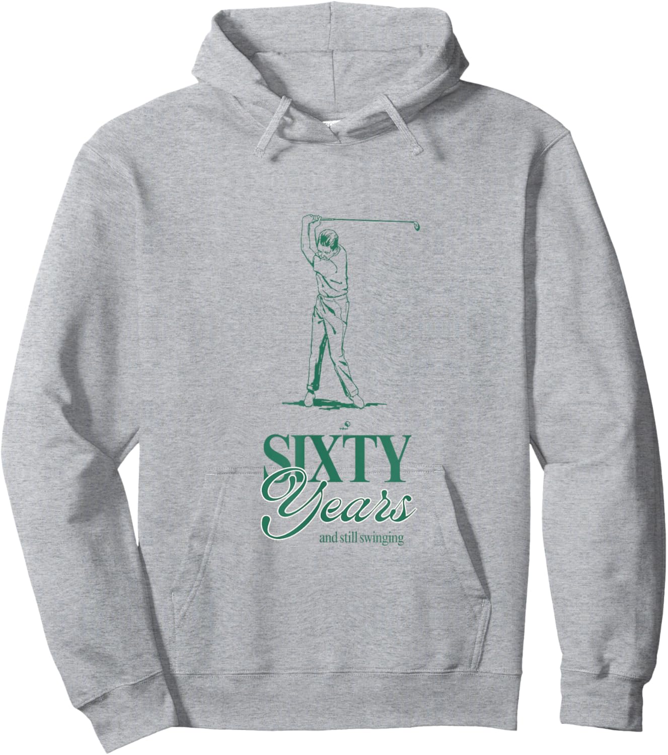 60 Years and Still Swinging – Funny Golf Birthday Hoodie - Hoodie | Ash