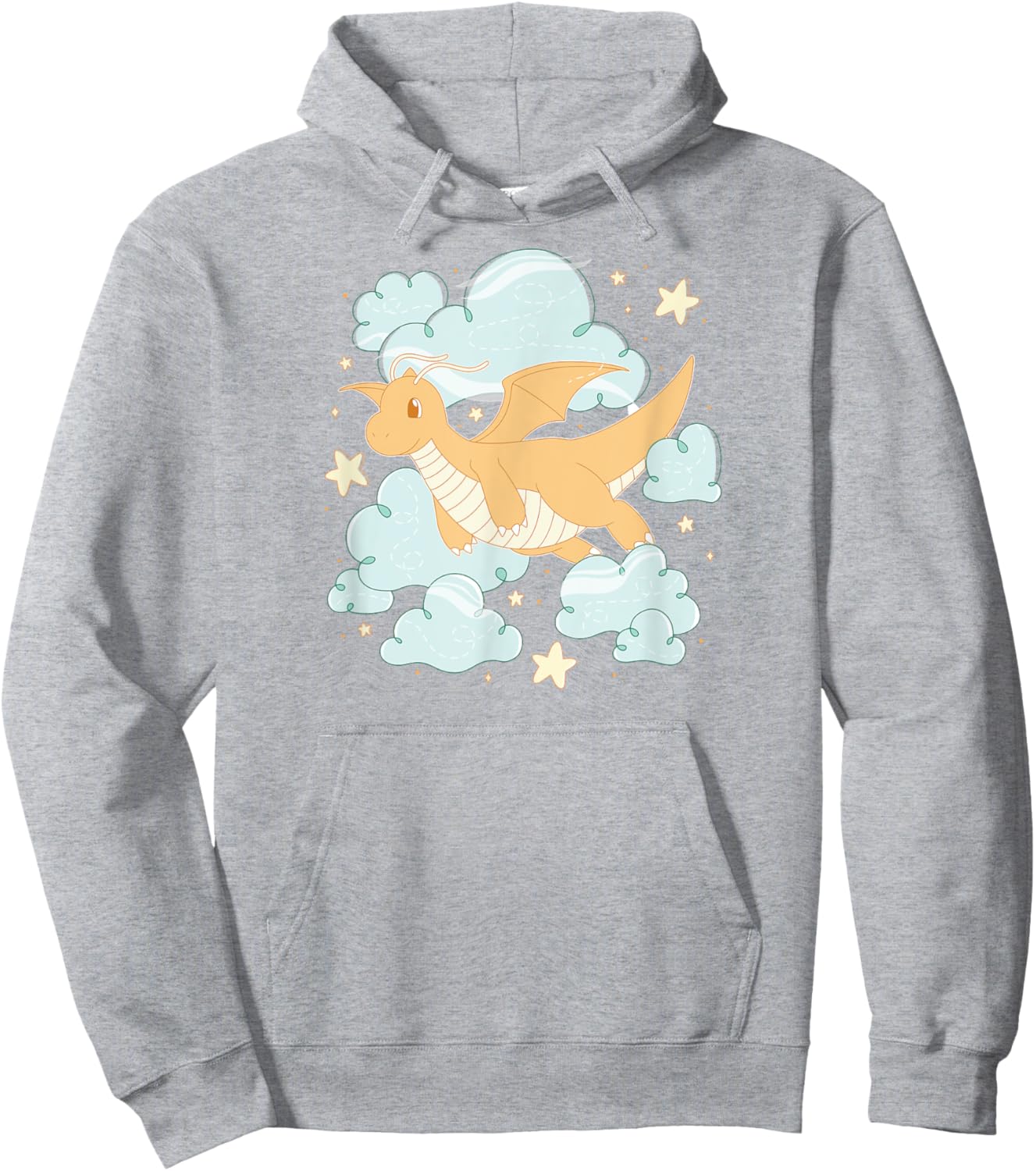 Pokémon - Celestial Pastel Dragonite Clouds White Hoodie - Hoodie | Ash