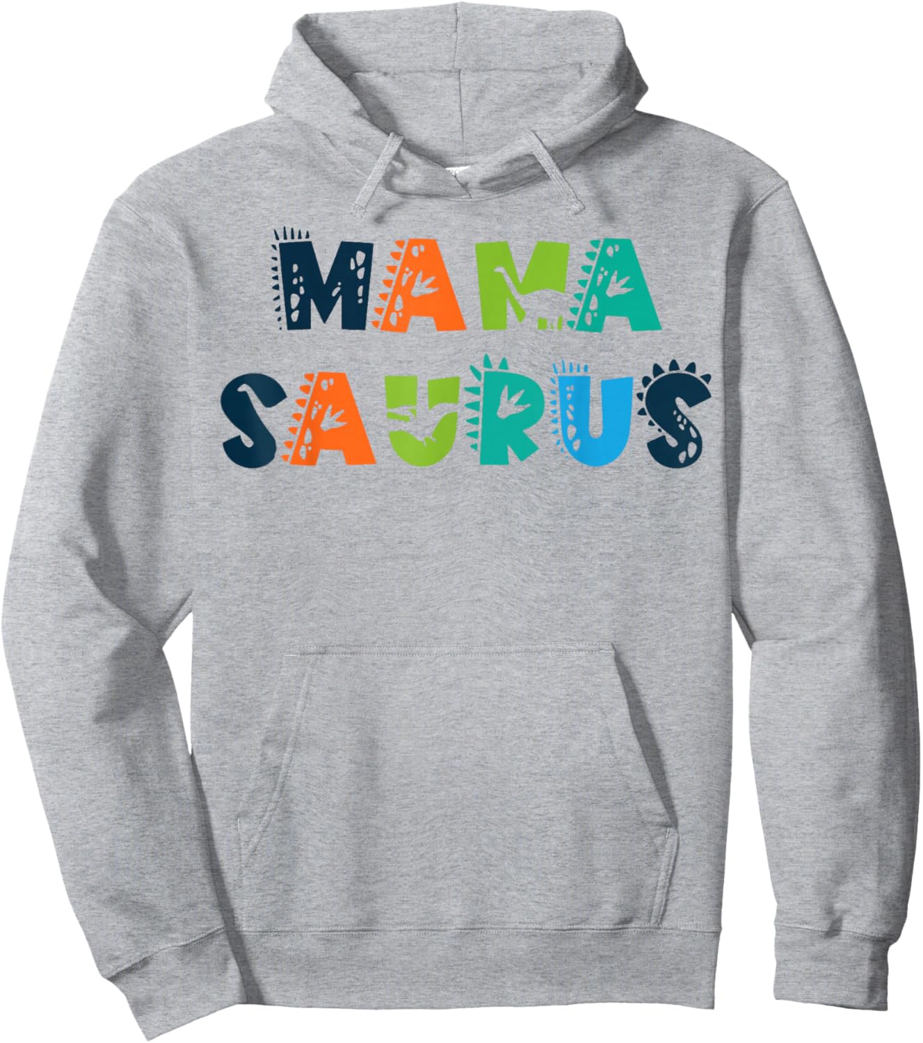 Mama Saurus Mom Dinosaur Three Rex Birthday Boy Girl Family Hoodie - Hoodie | Ash