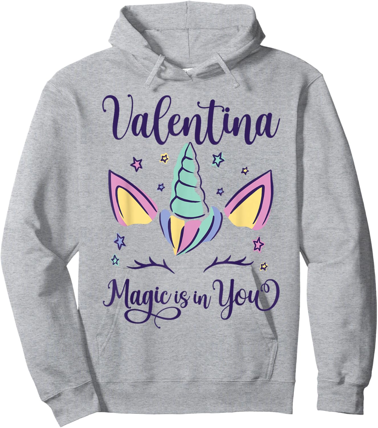 First Name Valentina Personalized I Love Valentina Hoodie - Hoodie | Ash