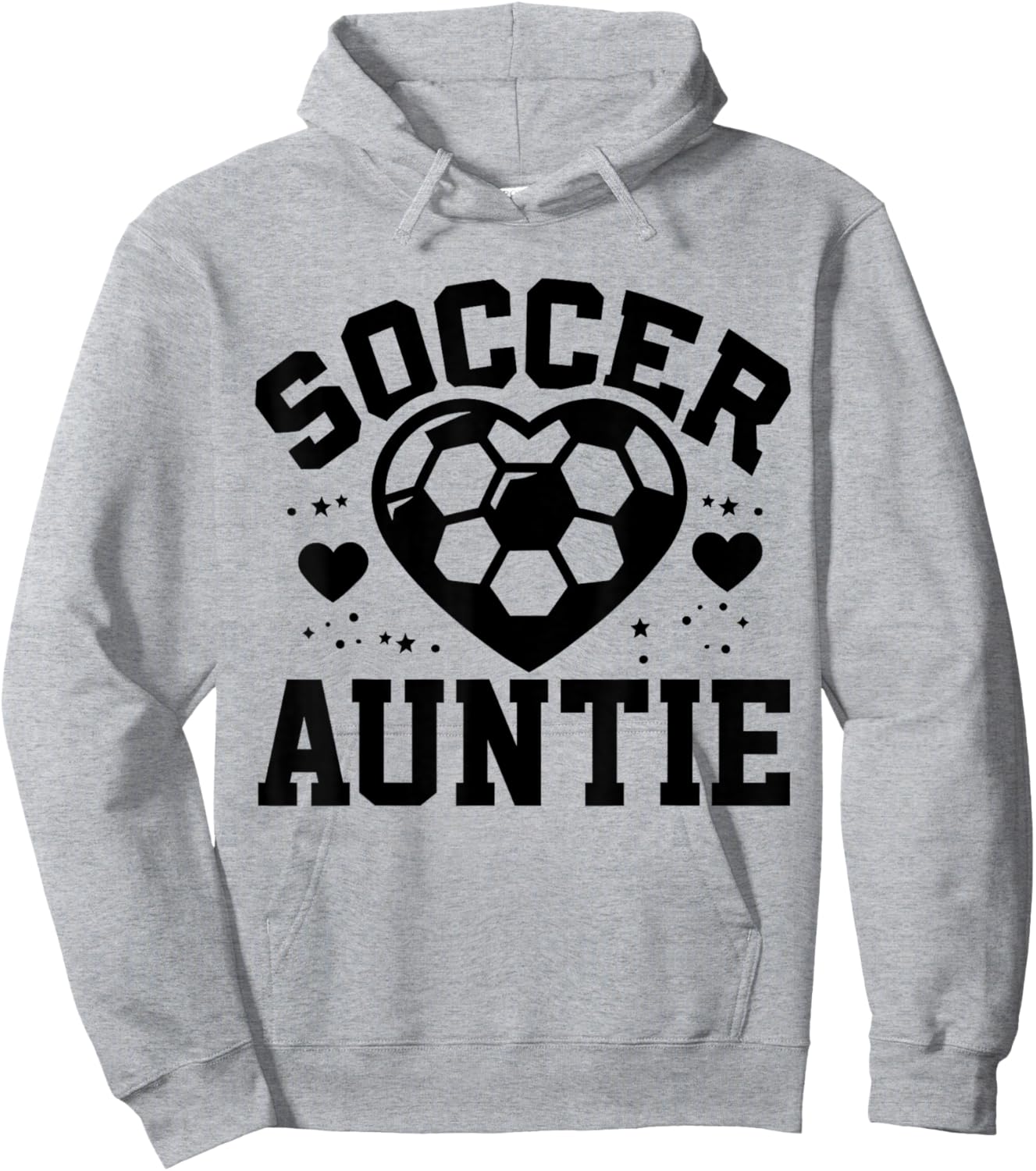Soccer Auntie Heart Auntie Soccer Player Hoodie - Hoodie | Ash