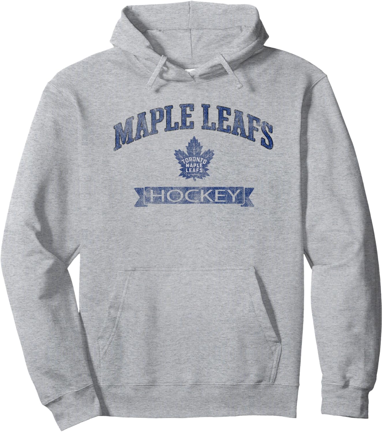 Toronto Maple Leafs Vintage Hockey Gray Officially Licensed Hoodie - Hoodie | Ash