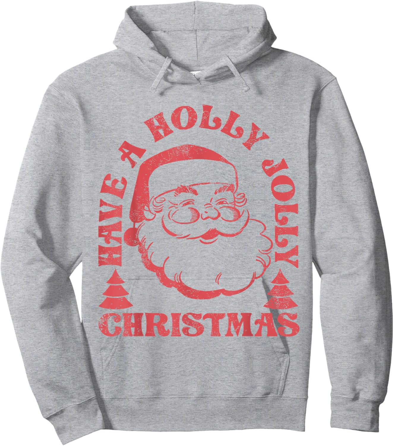 Have A Holly Xmas Jolly Santa Claus Christmas Pajama Family Hoodie - Hoodie | Ash