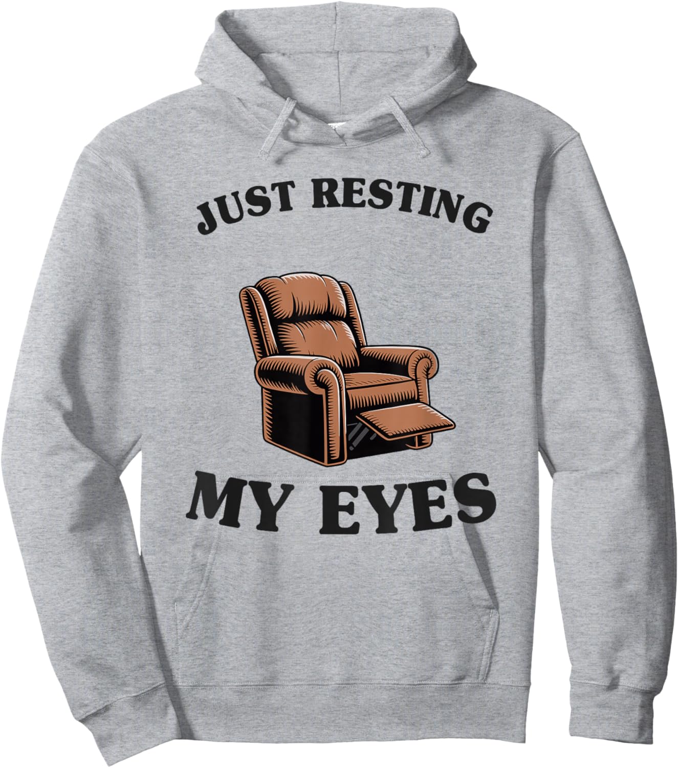 Dad Joke Funny Men Just Resting My Eyes Armchair Hoodie - Hoodie | Ash