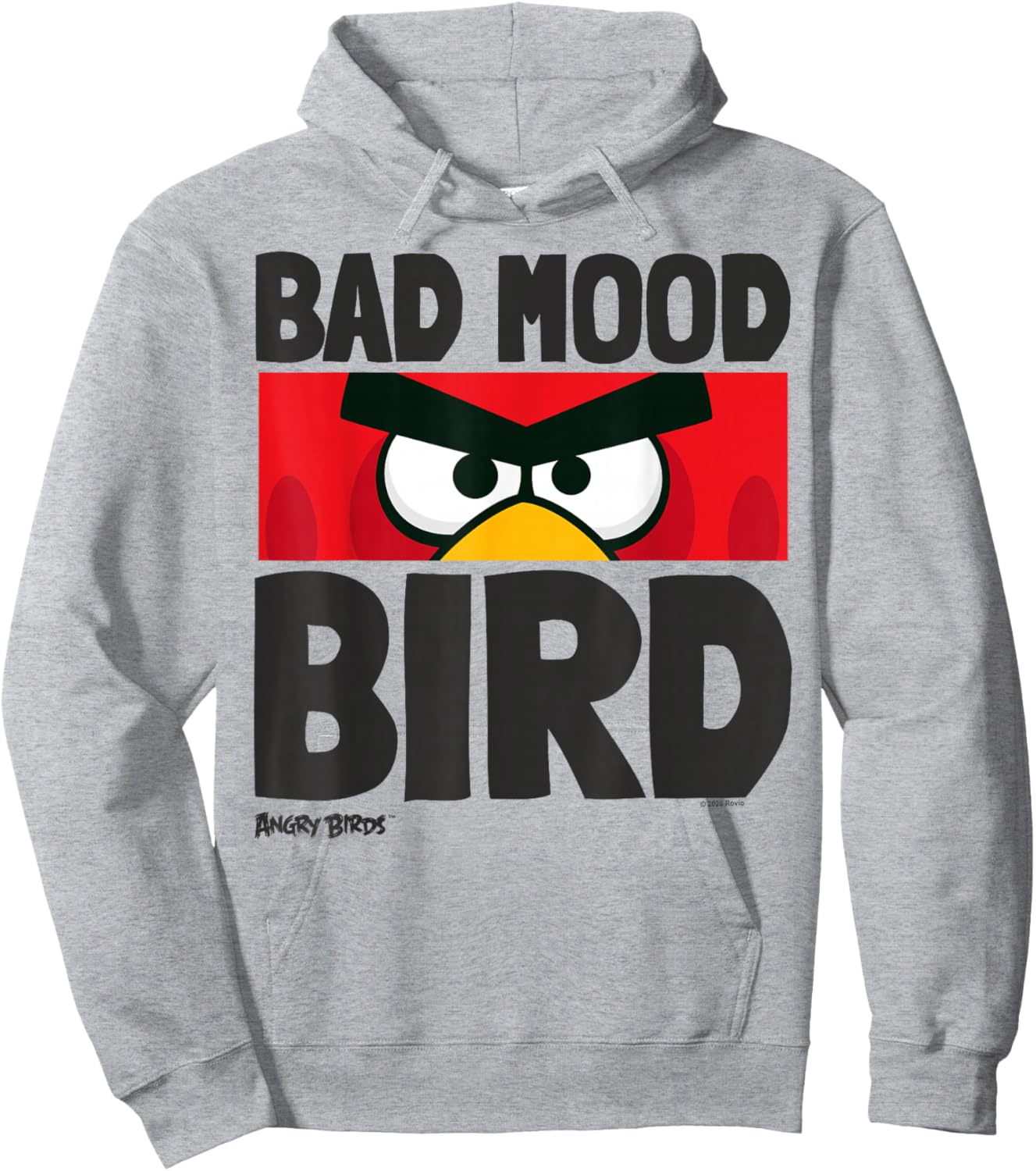 Angry Birds Red Bad Mood Bird Hoodie - Hoodie | Ash
