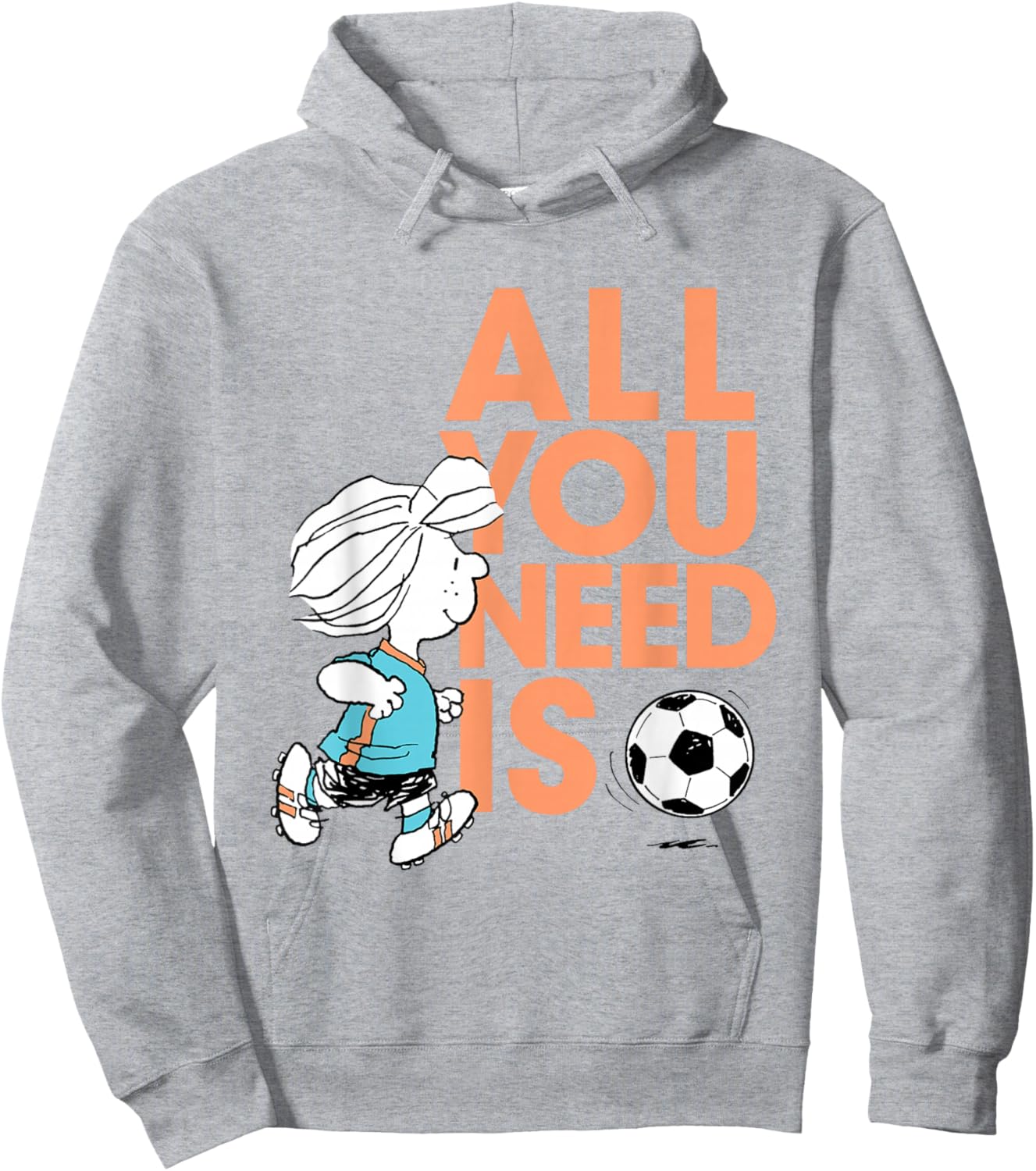 Peanuts Football Peppermint Patty All You Need Is Football Hoodie - Hoodie | Ash