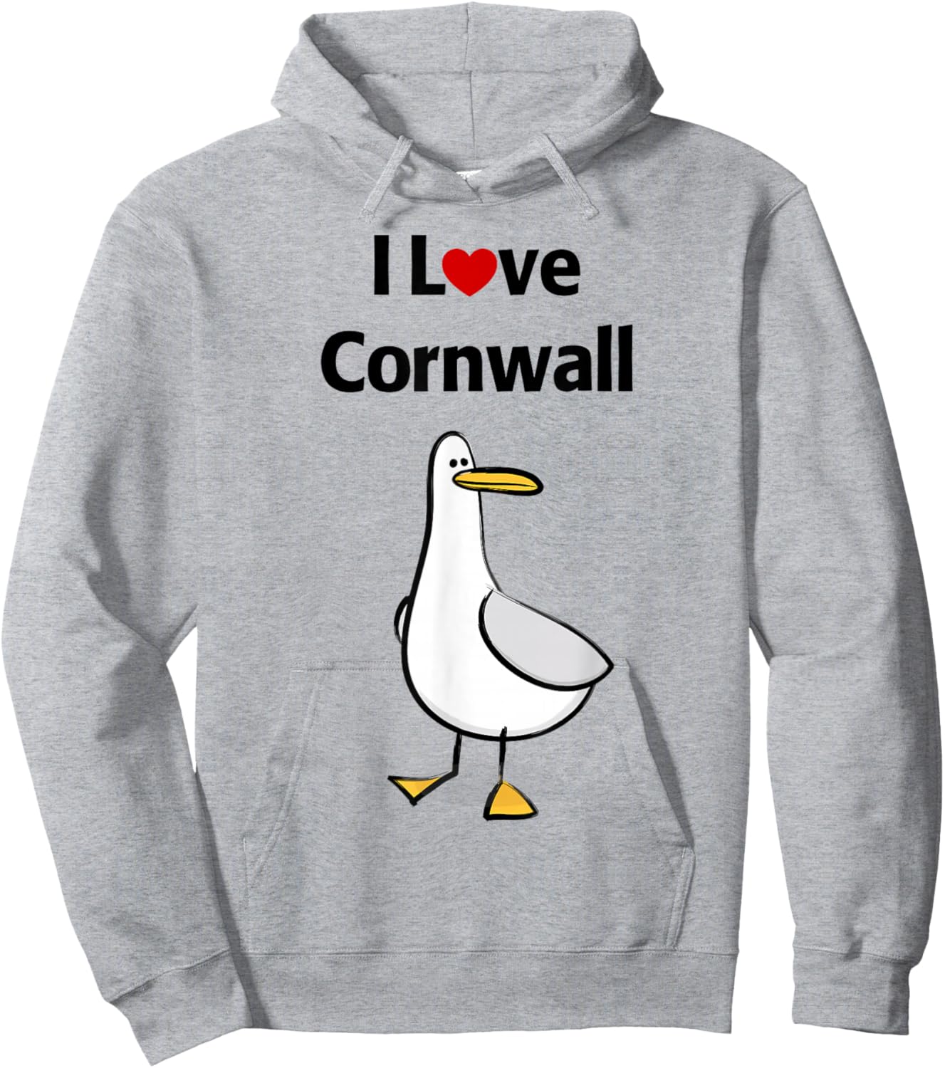 I Love Cornwall, United Kingdom Hoodie - Hoodie | Ash