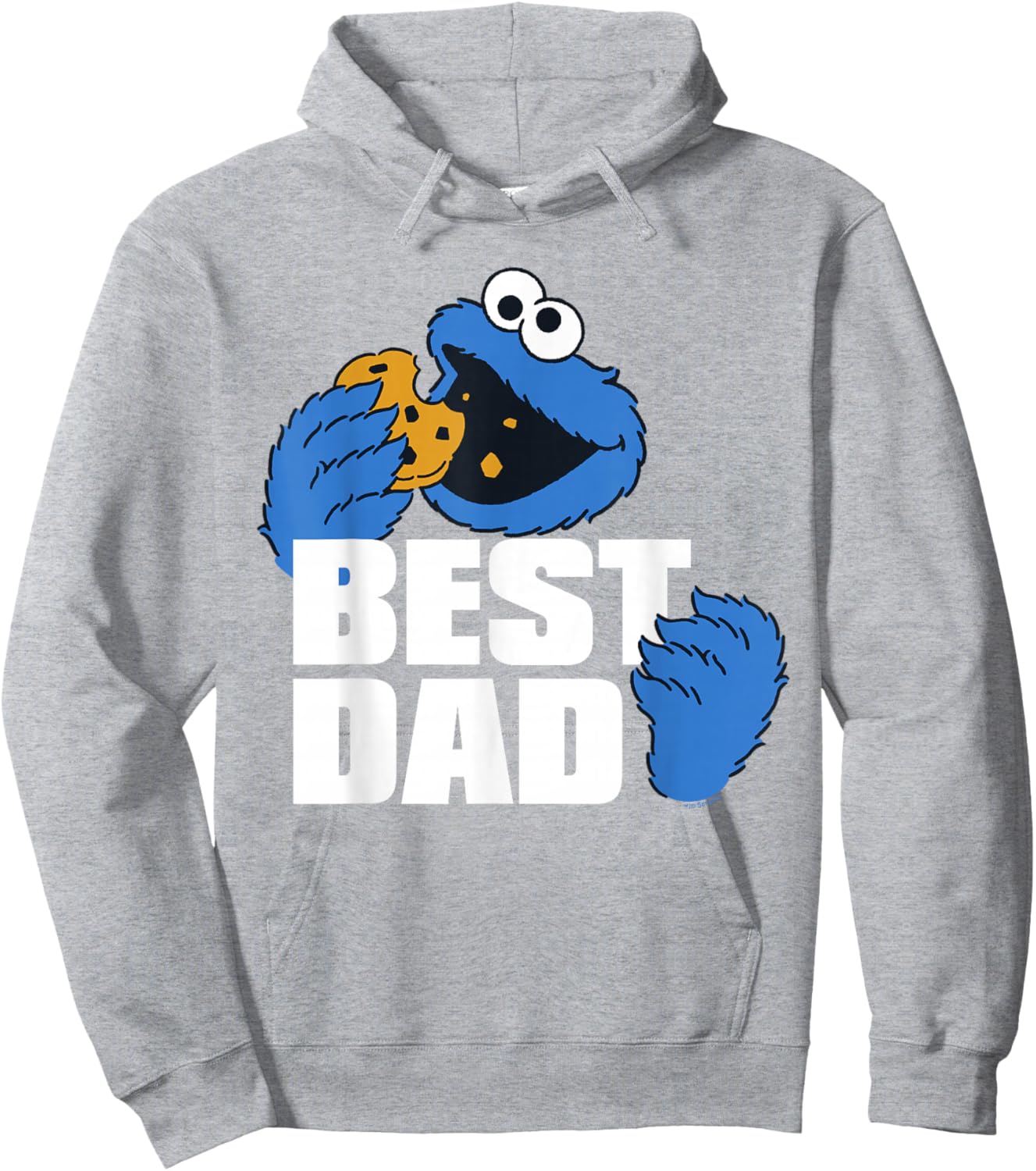 Sesame Street Father's Day Cookie Monster Best Dad Hoodie - Hoodie | Ash