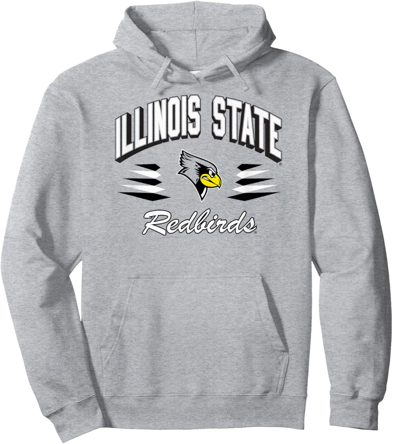 Illinois State Redbirds Retro Diamond Red Hoodie - Hoodie | Ash