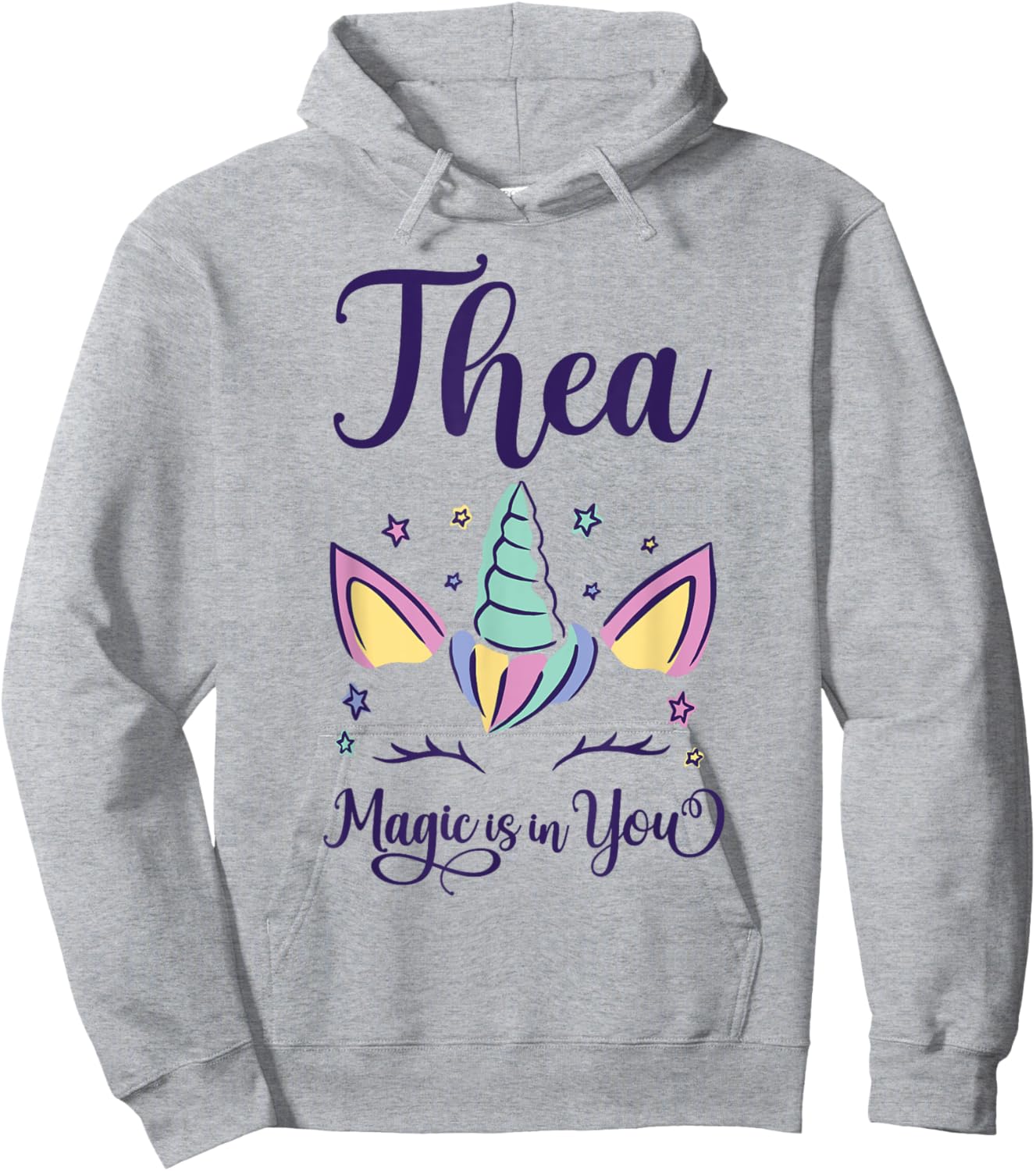 First Name Thea Personalized I Love Thea Hoodie - Hoodie | Ash