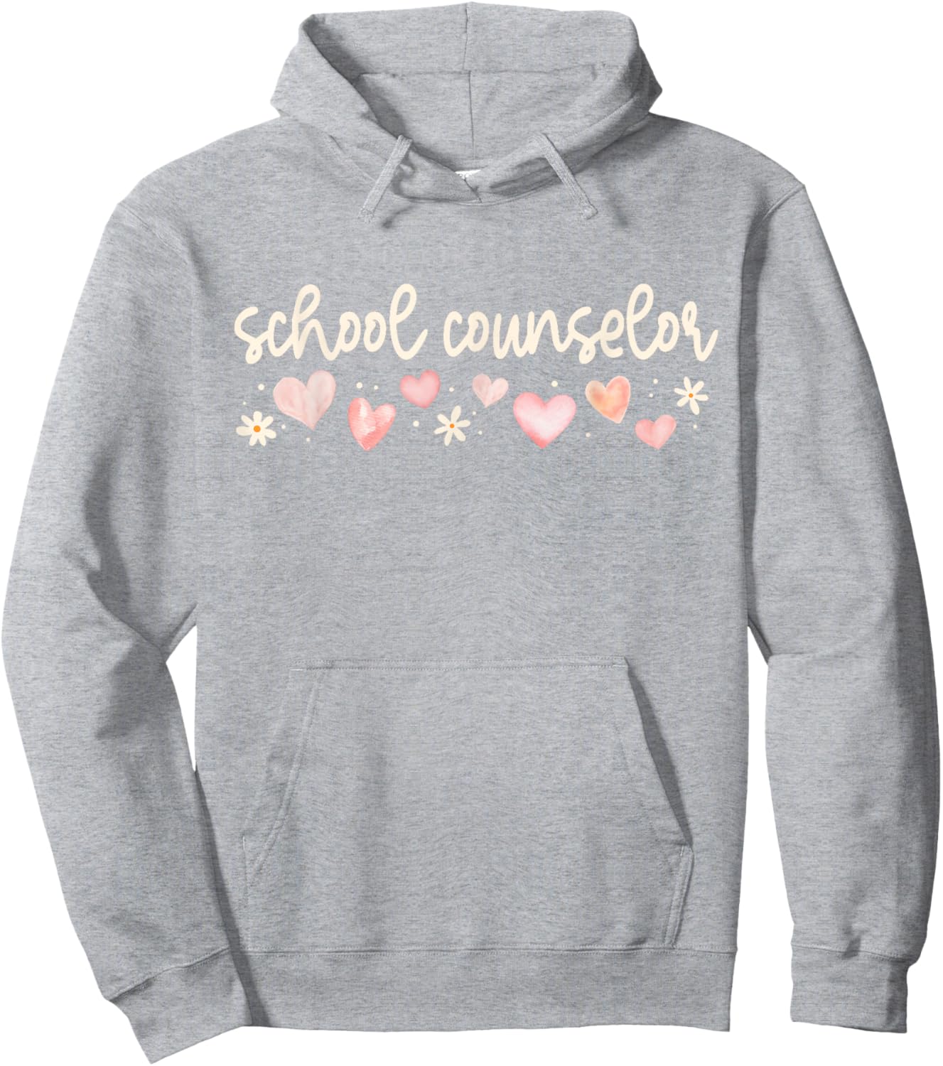 School Counselor Valentines Day Counseling Therapy Hearts Hoodie - Hoodie | Ash