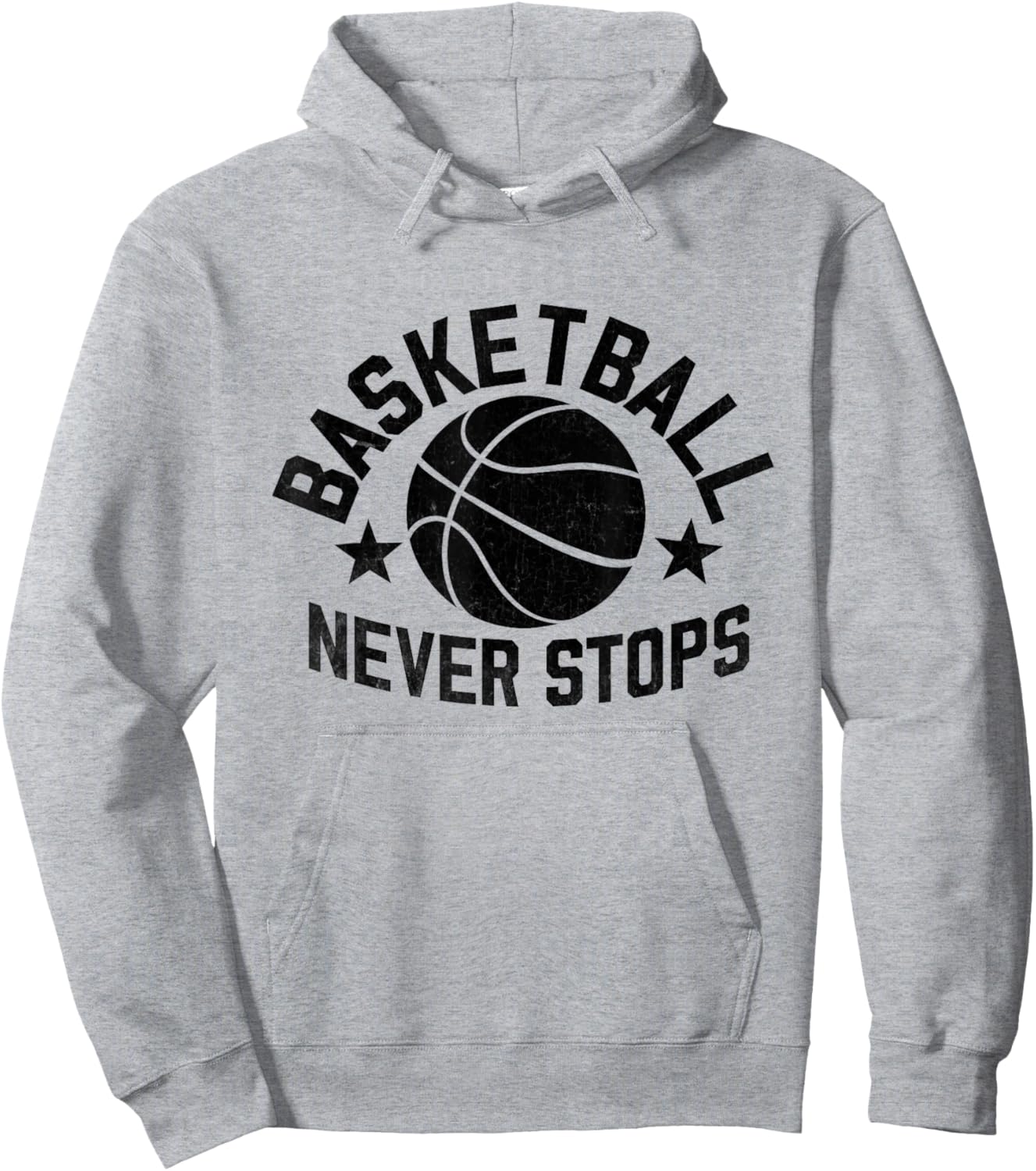 Basketball Never Stops Shoot Court Player Hoodie - Hoodie | Ash