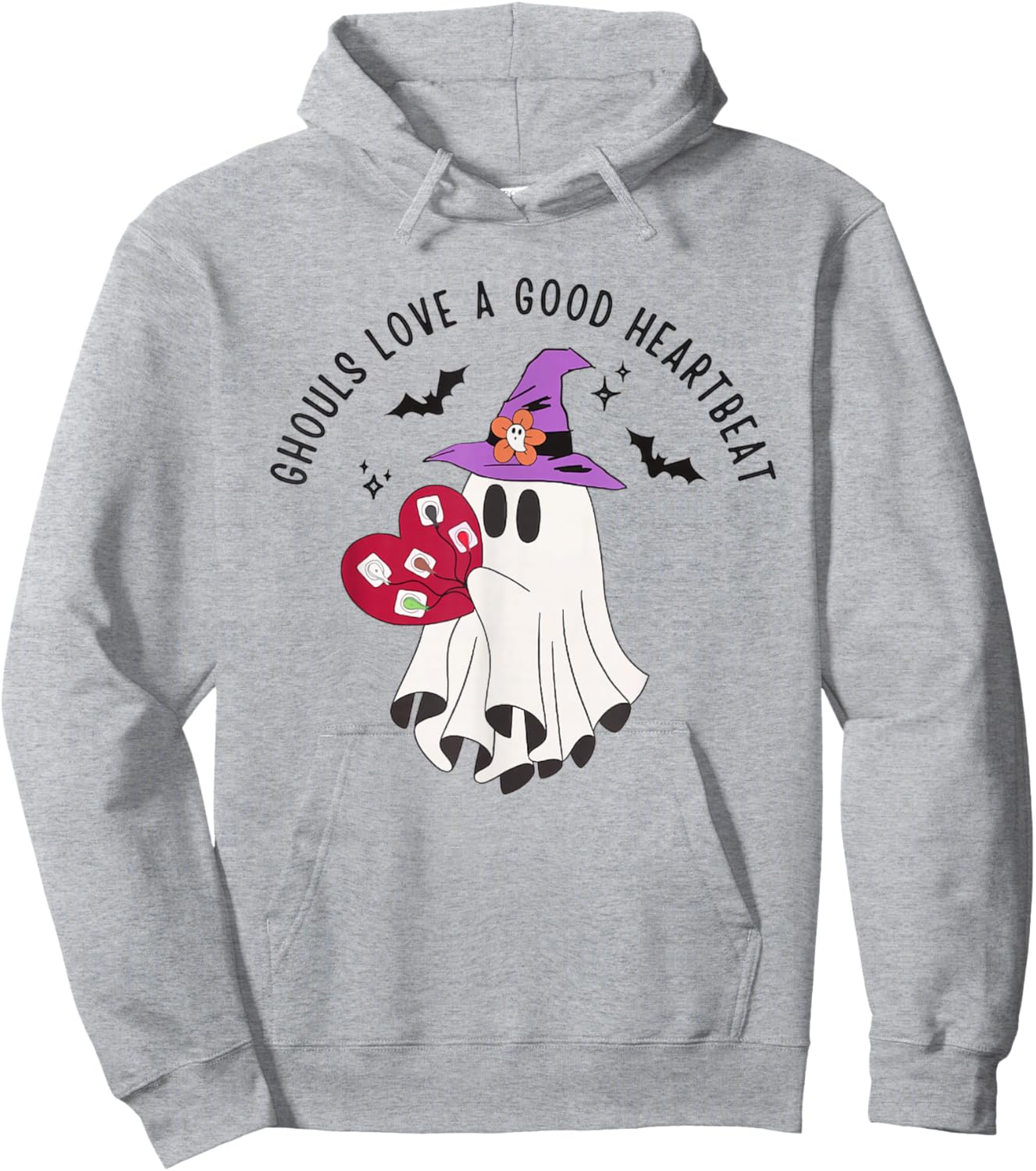 Cardiologist Halloween Cardiology Nurse Telemetry Nurse Ekg Hoodie - Hoodie | Ash
