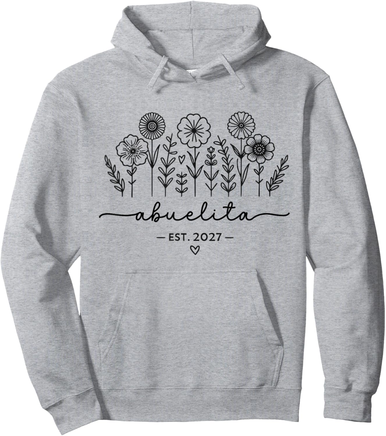 Abuelita 2027 Spanish Pregnancy Announcement Abuela 2027 Hoodie - Hoodie | Ash