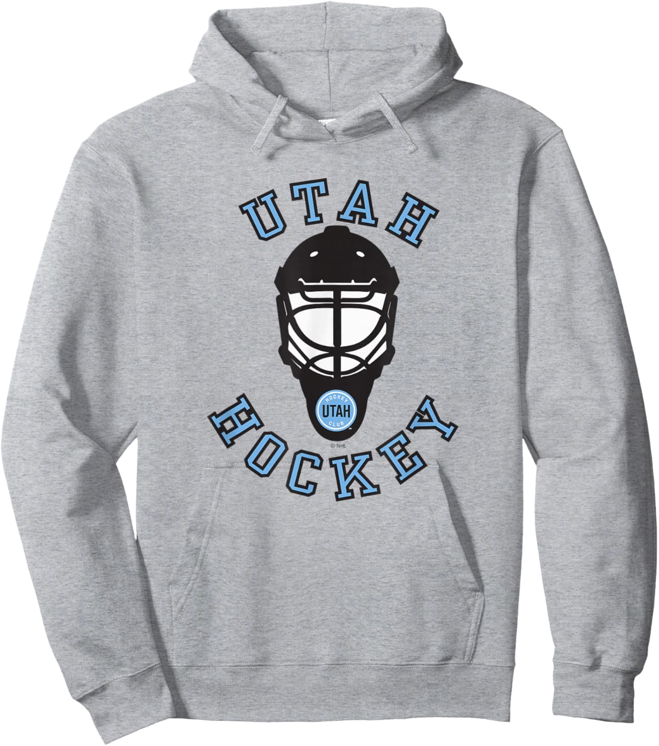 Utah Hockey Club Hockey Mask Gray Officially Licensed Hoodie - Hoodie | Ash