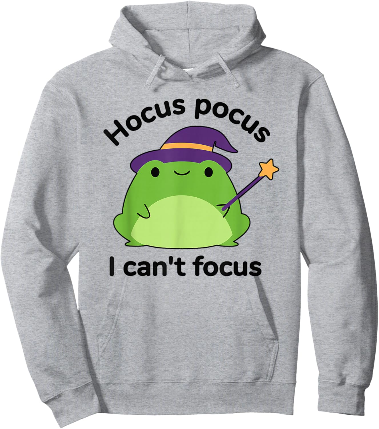 Humour ADHD Hyperactivity Disorder Hocus Pocus I Cant Focus Hoodie - Hoodie | Ash