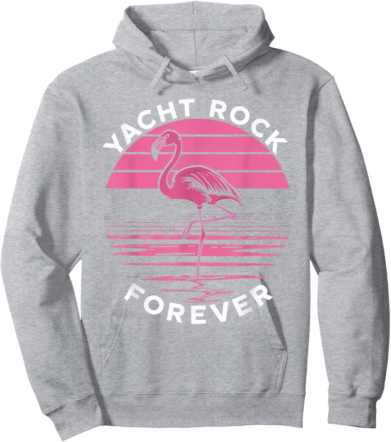 Yacht Rock Forever: Cool Flamingo Design for Yacht Fans Hoodie - Hoodie | Ash