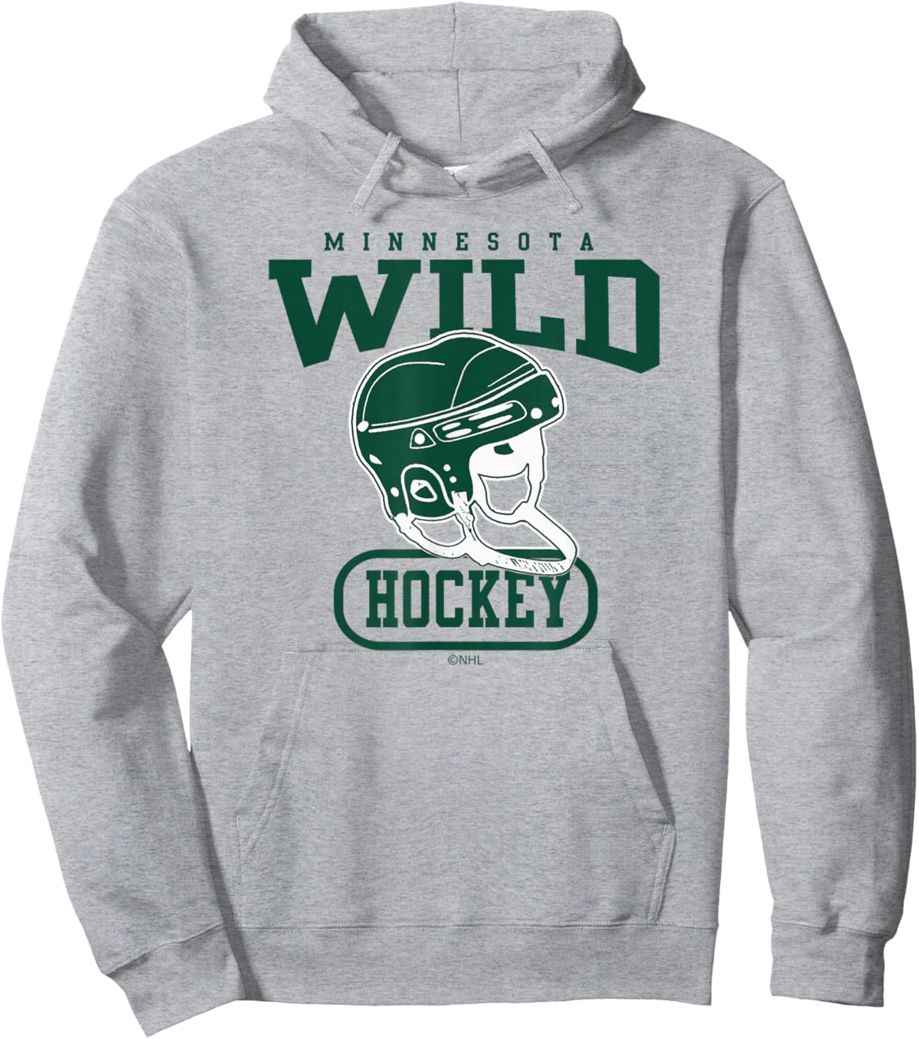 Minnesota Wild Helmet Gray NHL Officially Licensed Hoodie - Hoodie | Ash