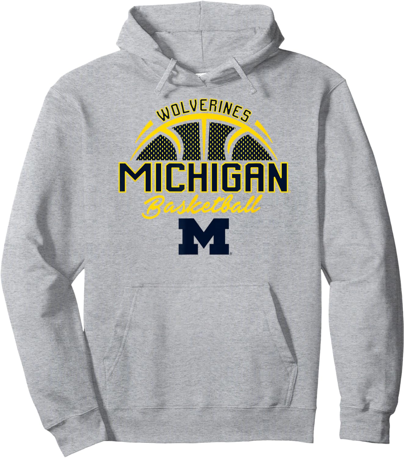 Michigan Wolverines Basketball Three Pointer Gray Hoodie - Hoodie | Ash