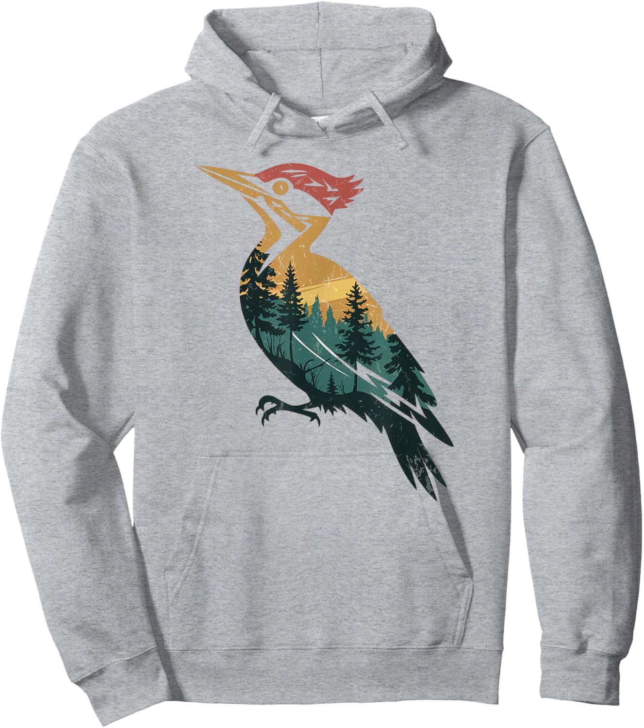 Woodpecker Hunting Hiking Outdoor Camping Forest Men Women Hoodie - Hoodie | Ash