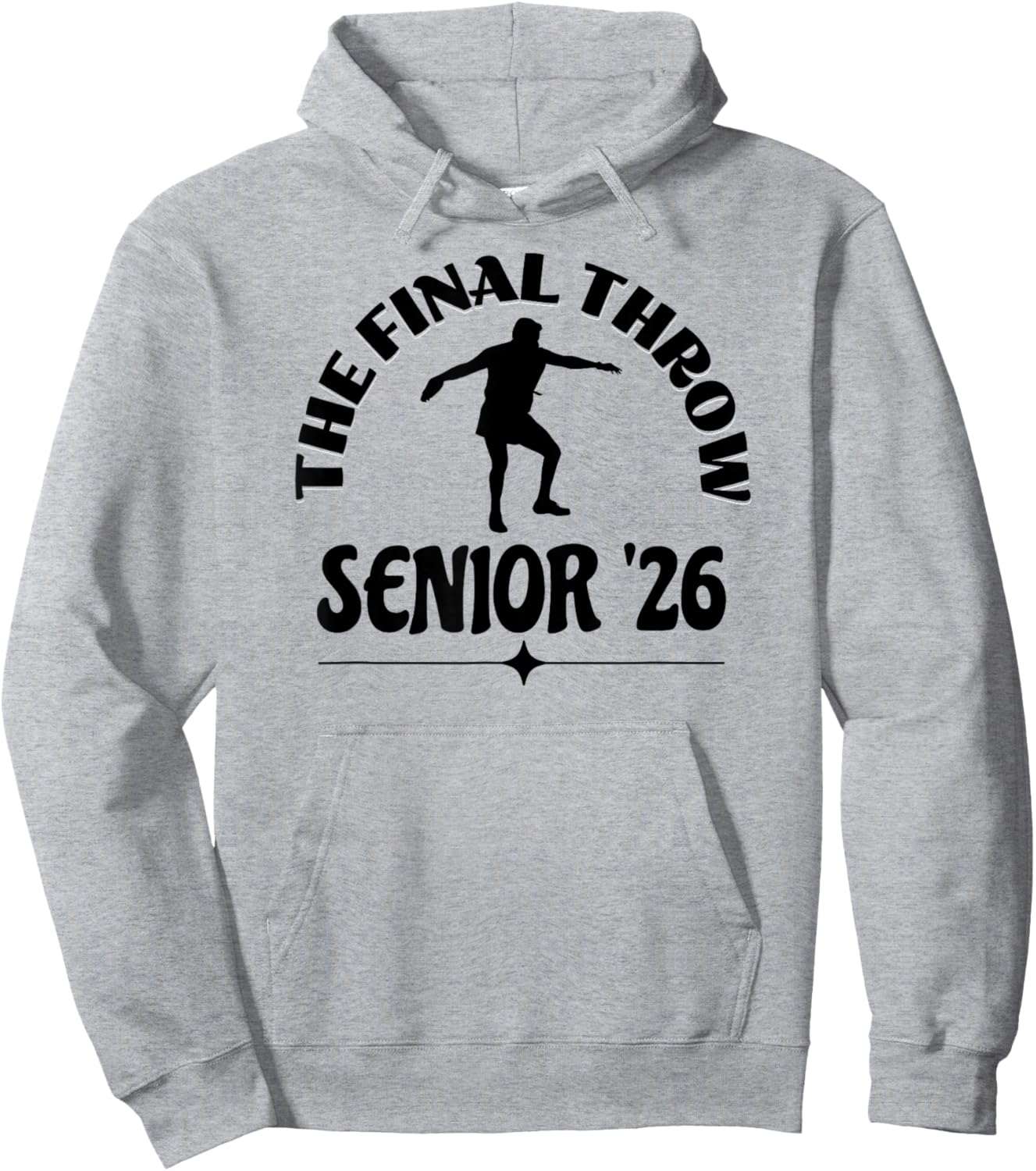 Track Senior 2026 The Final Throw Boys Discus Hoodie - Hoodie | Ash