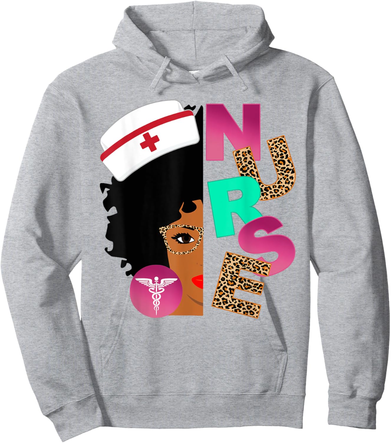 Black Strong Nurse Afro Love Melanin African American Women Hoodie - Hoodie | Ash