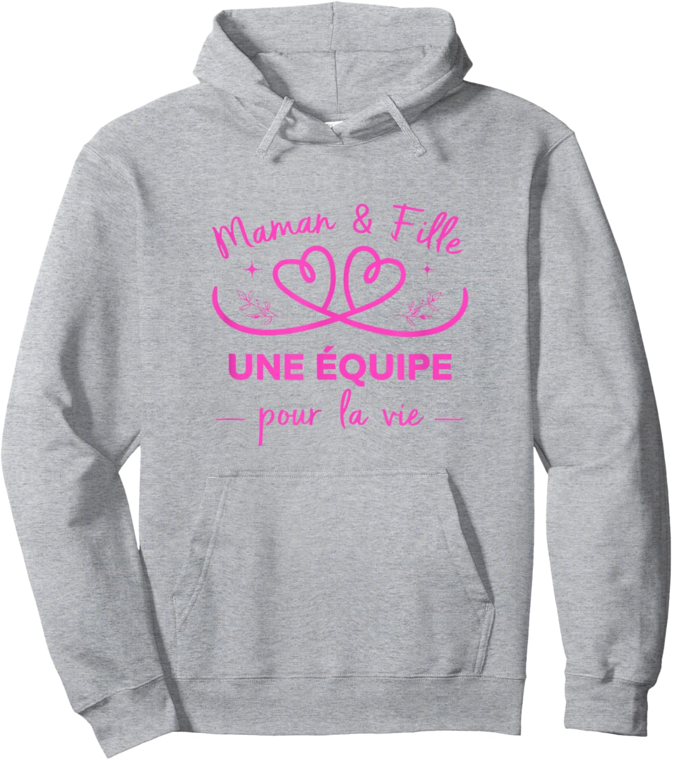 Maman et Fille Une Équipe pour La Vie Idée Mama Maman Fille Hoodie - Hoodie | Ash