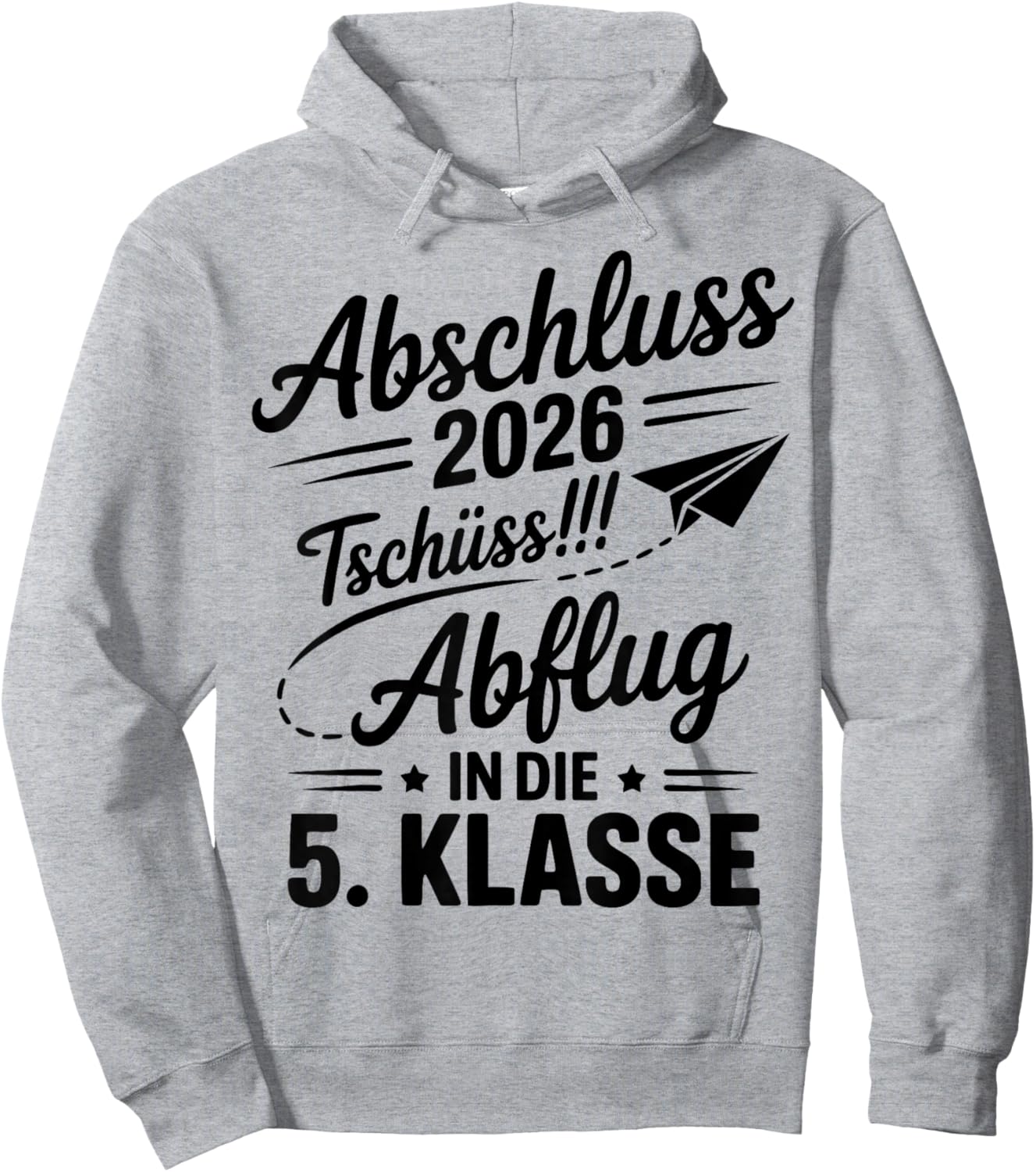 Grundschule Abschluss 2026 Tschüss! Abflug in die 5. Klasse Hoodie - Hoodie | Ash