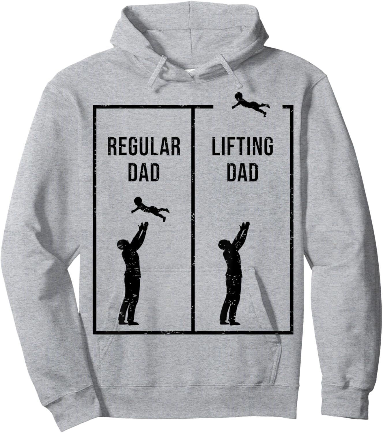 Funny Weightlifting Father Hoodie - Hoodie | Ash