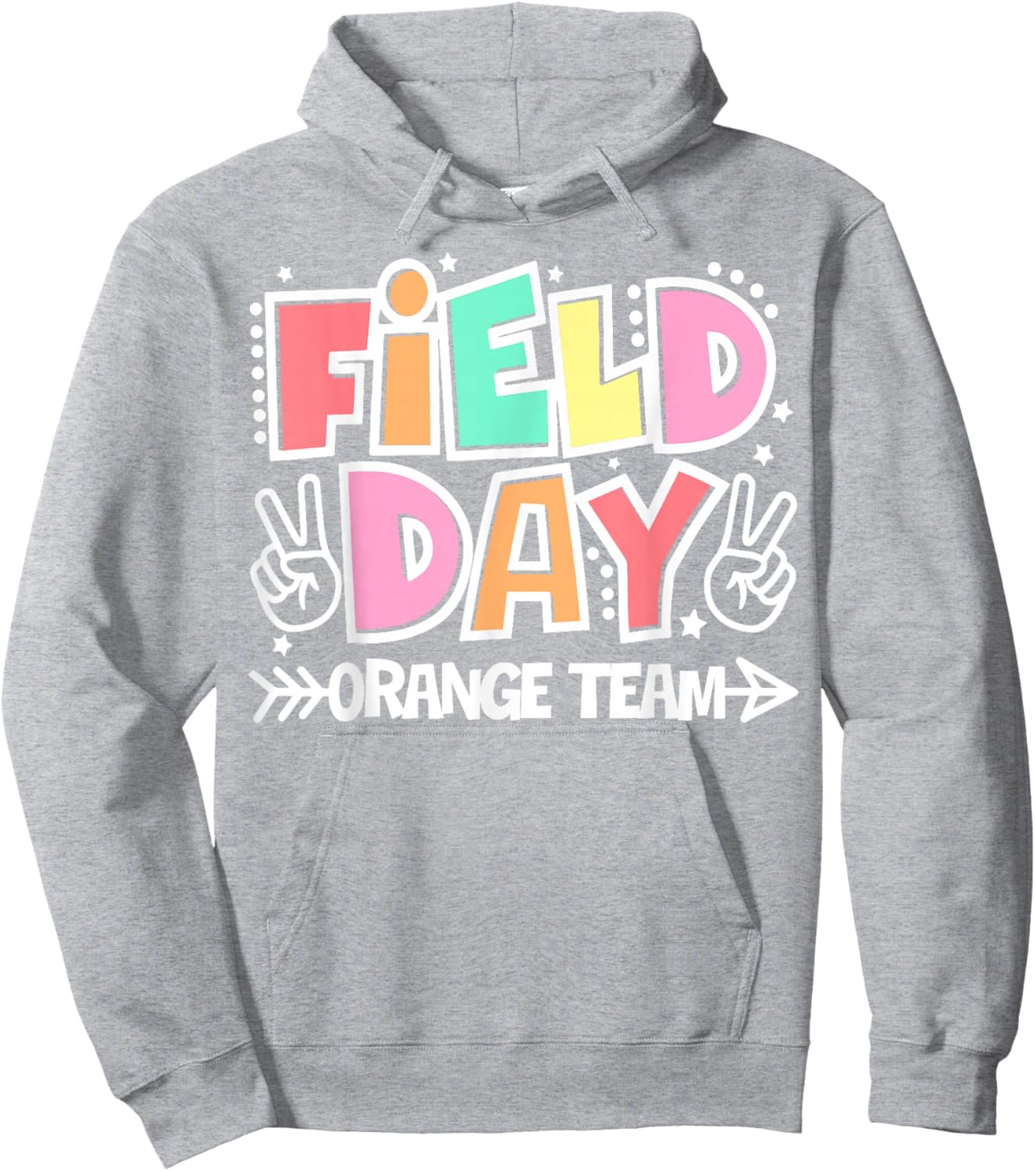 Field Day Orange Team Funny for Teacher Kids Field Day Games Hoodie - Hoodie | Ash