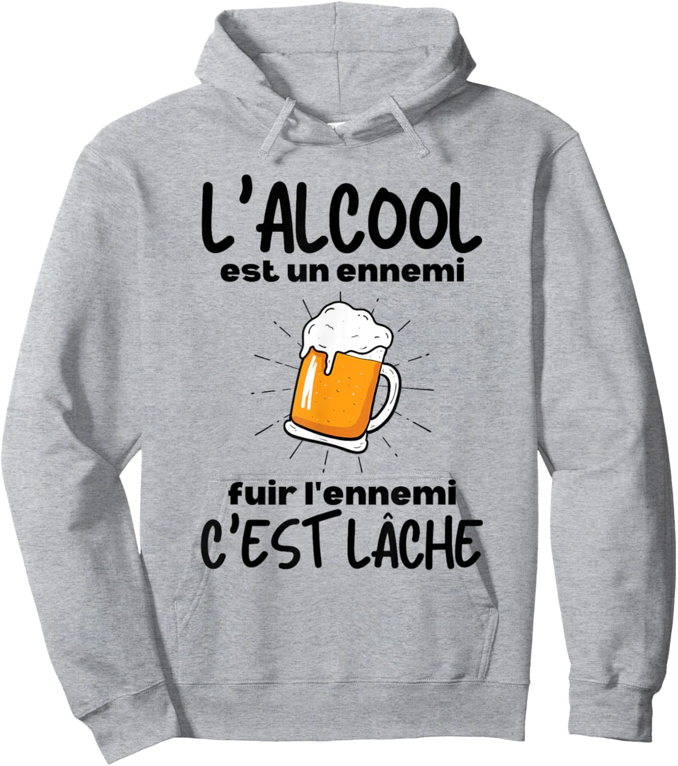 Alcohol Is An Enemy Fleeing The Enemy It's Loose Funny Beer Hoodie - Hoodie | Ash