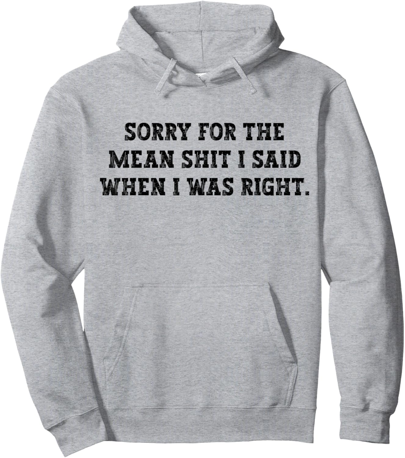 Sorry for The Mean Shit I Said When I was Right Funny Humor Hoodie - Hoodie | Ash