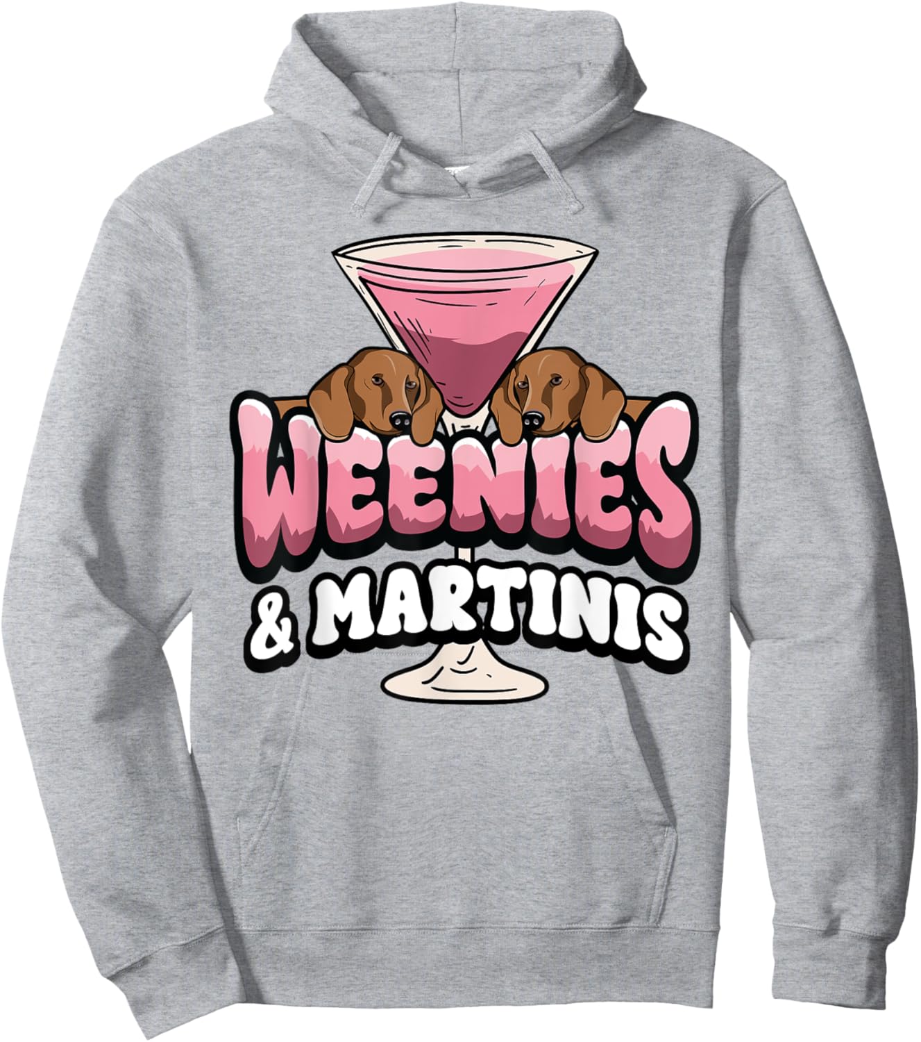 Weenies Espresso Martinis Cocktail Lover Dachshund Dog Mom Women Hoodie - Hoodie | Ash