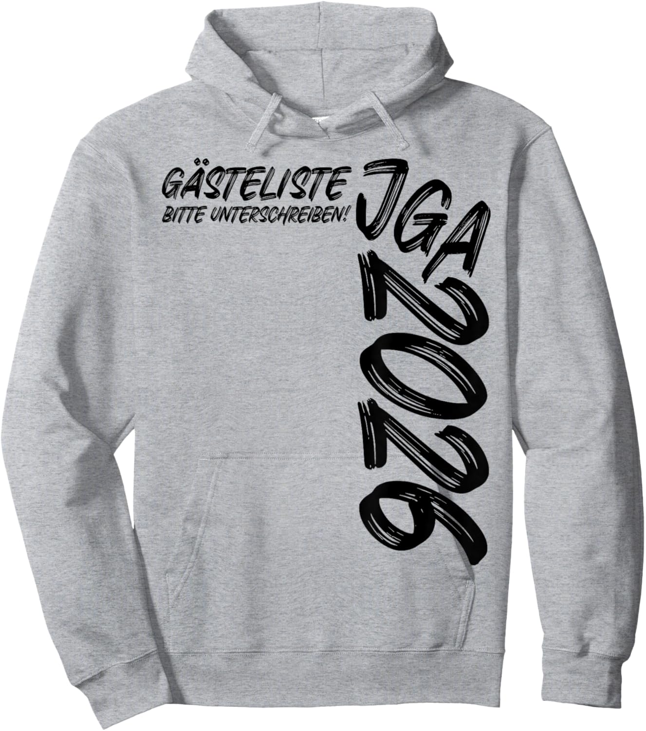 Stag Night Guest List Sign JGA 2026 Hoodie - Hoodie | Ash