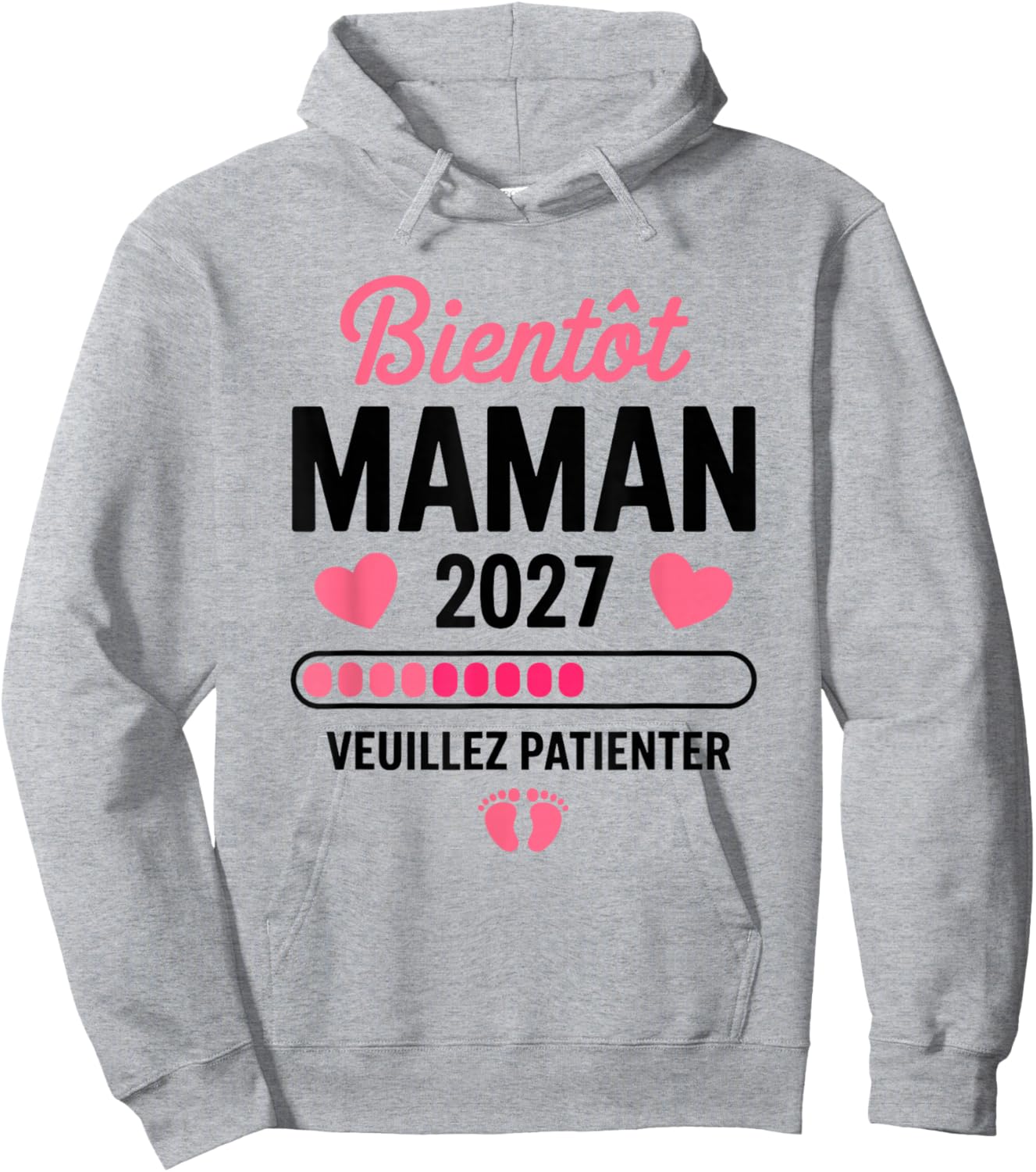 Future Maman 2027 Shirt Femme Enceinte Hoodie - Hoodie | Ash
