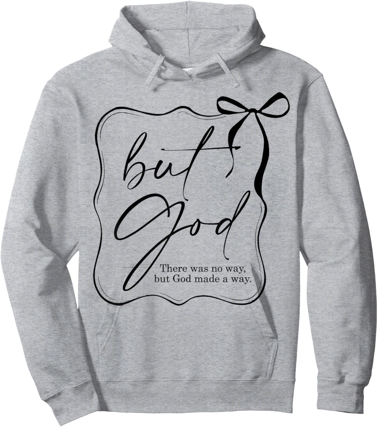 But God Coquette Religious Christian Bible Verse Hoodie - Hoodie | Ash