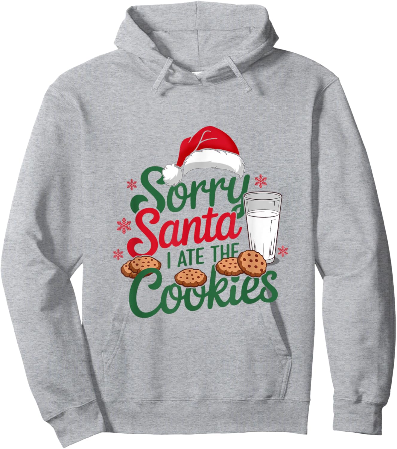 Sorry Santa I Ate The Cookies Naughty Cookie Eater Christmas Hoodie - Hoodie | Ash