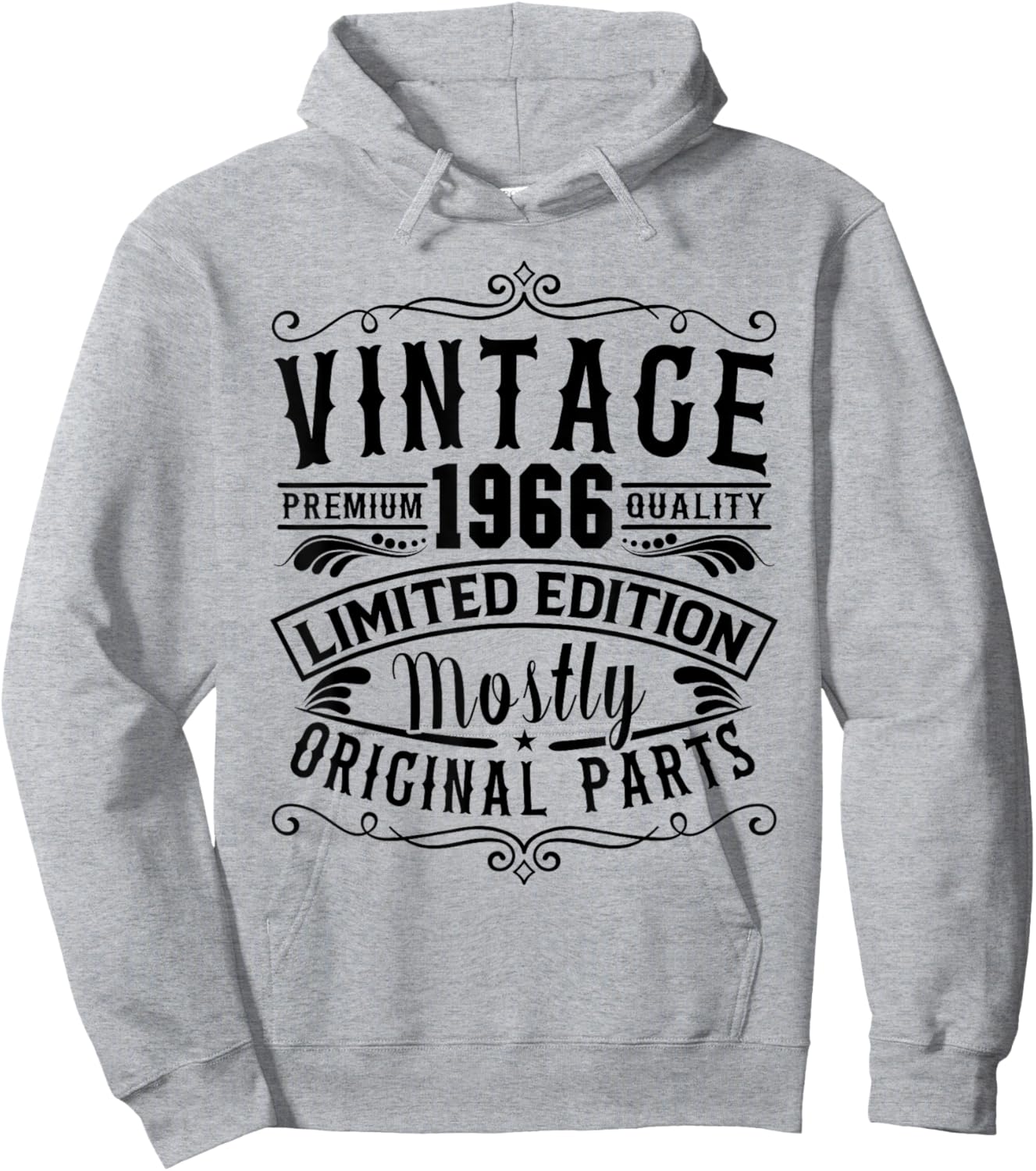 Born in 1966 Birthday, Vintage Mostly Original Parts Funny Hoodie - Hoodie | Ash