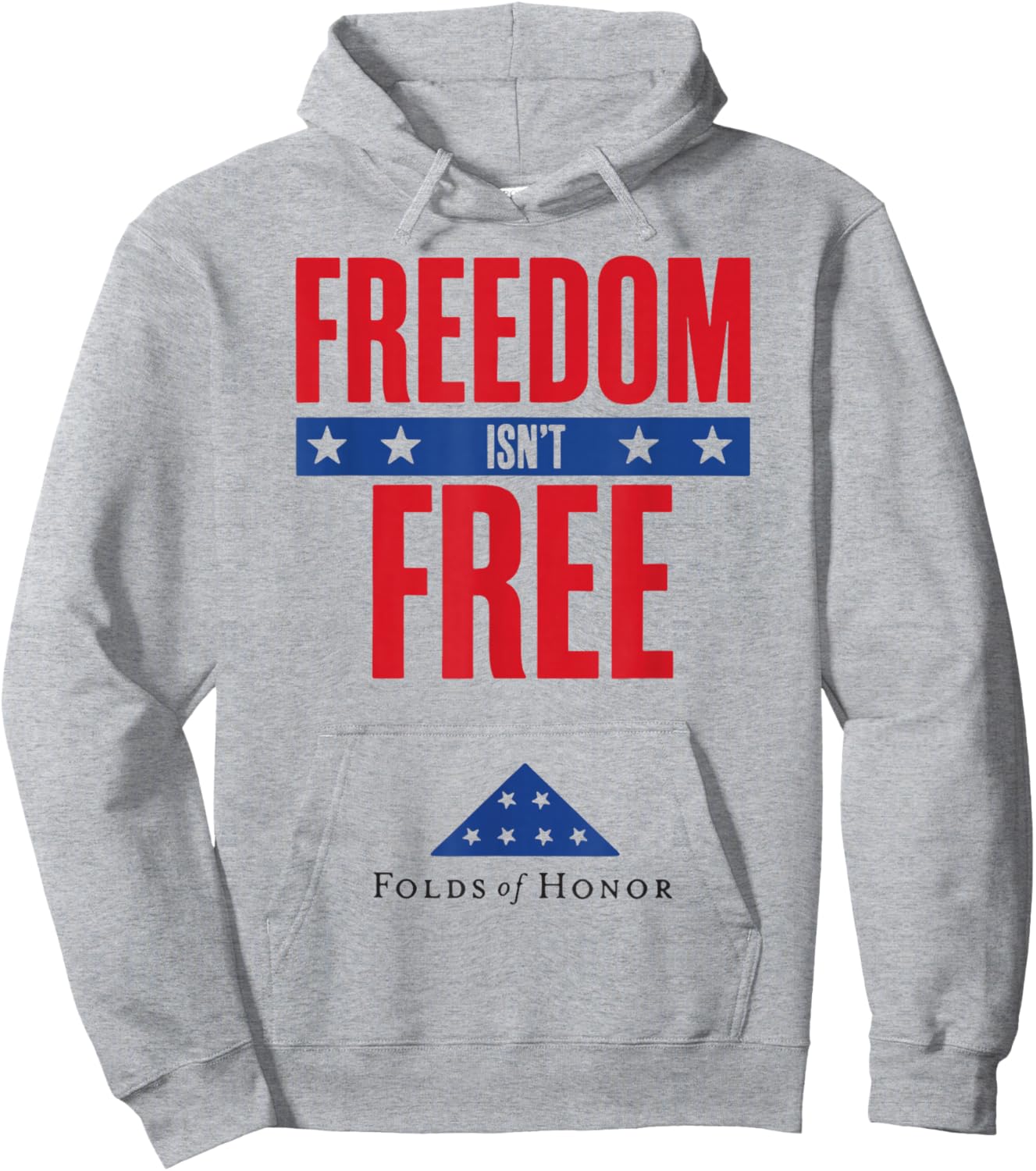 Freedom Isn't Free Folds of Honor Hoodie - Hoodie | Ash