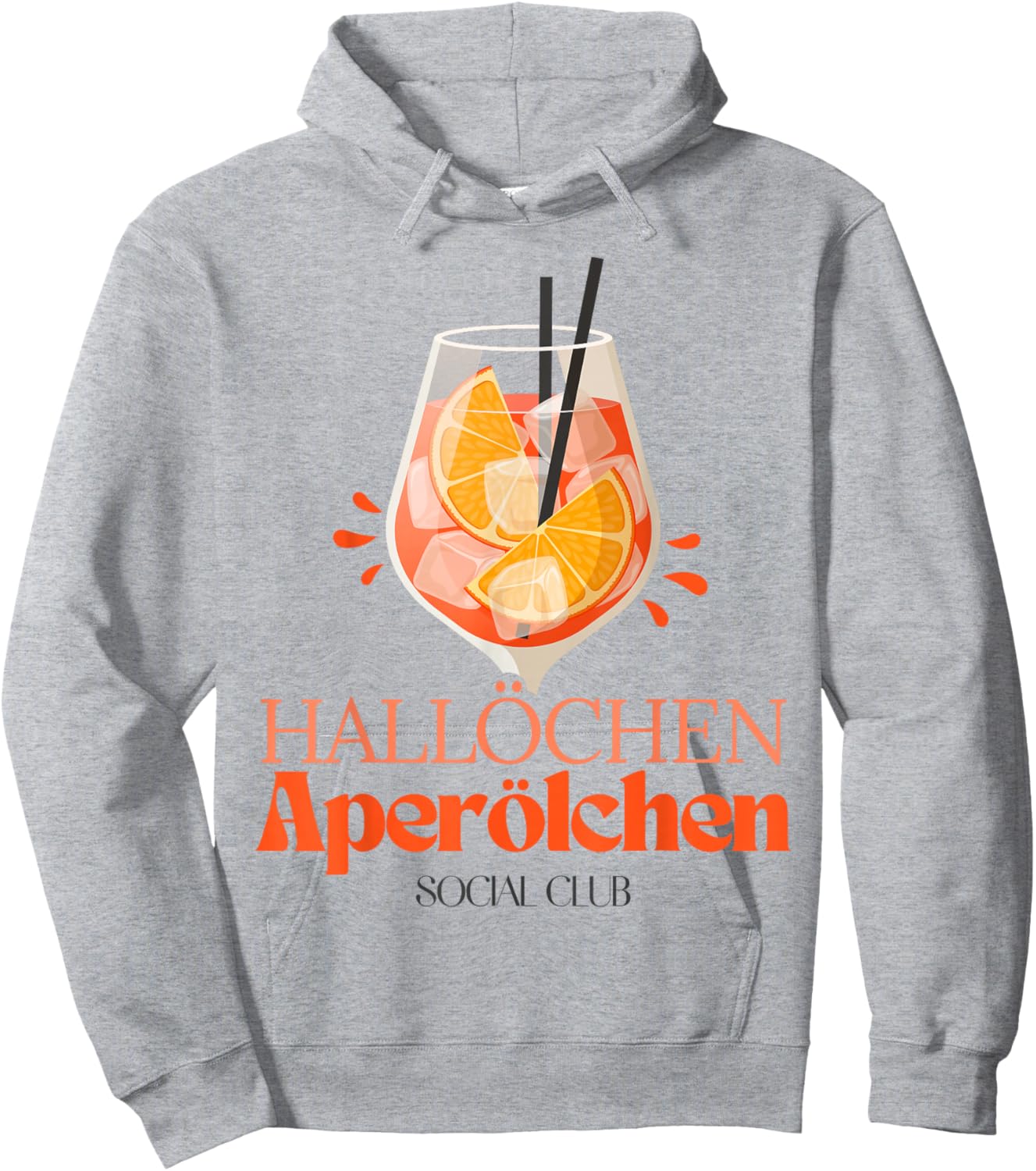 Hallöchen Aperölchen Summer Party Cocktail Spritz Aperitif Hoodie - Hoodie | Ash