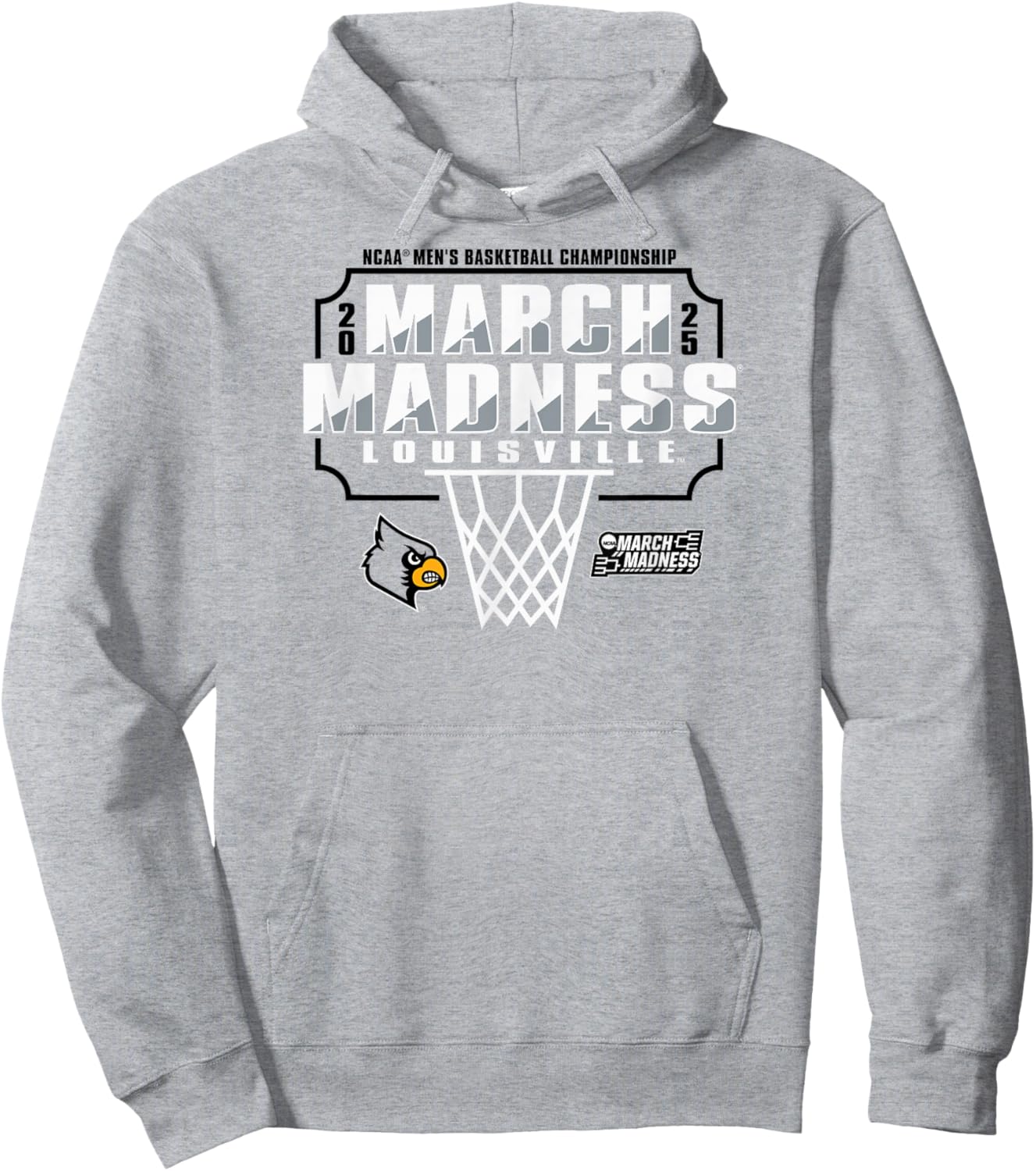 Louisville Cardinals March Madness 2025 Men's Basketball Red Hoodie - Hoodie | Ash