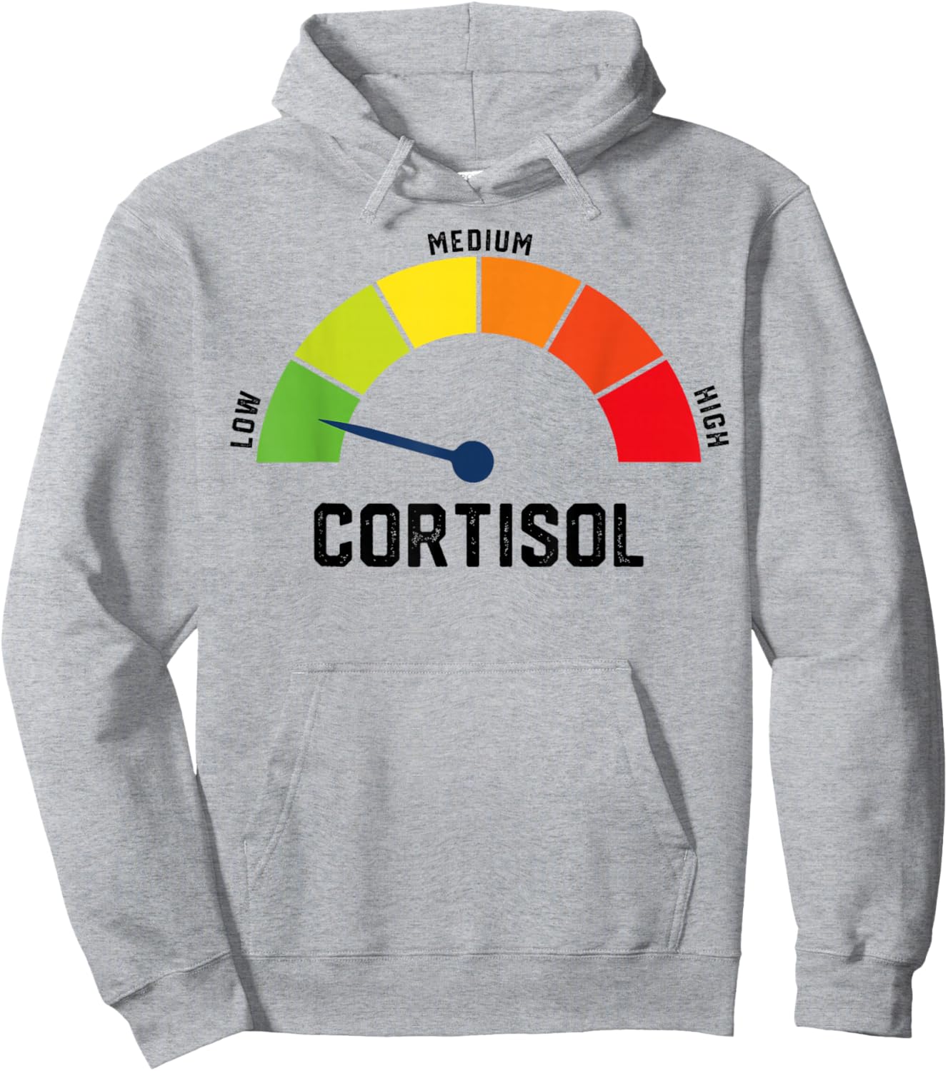 Low Cortisol V Meme Hoodie - Hoodie | Ash