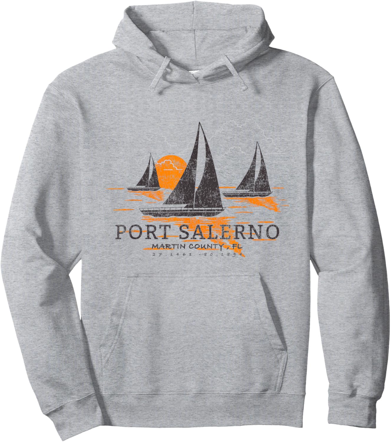Port Salerno Florida Sailing Souvenir Port Salerno Hoodie - Hoodie | Ash
